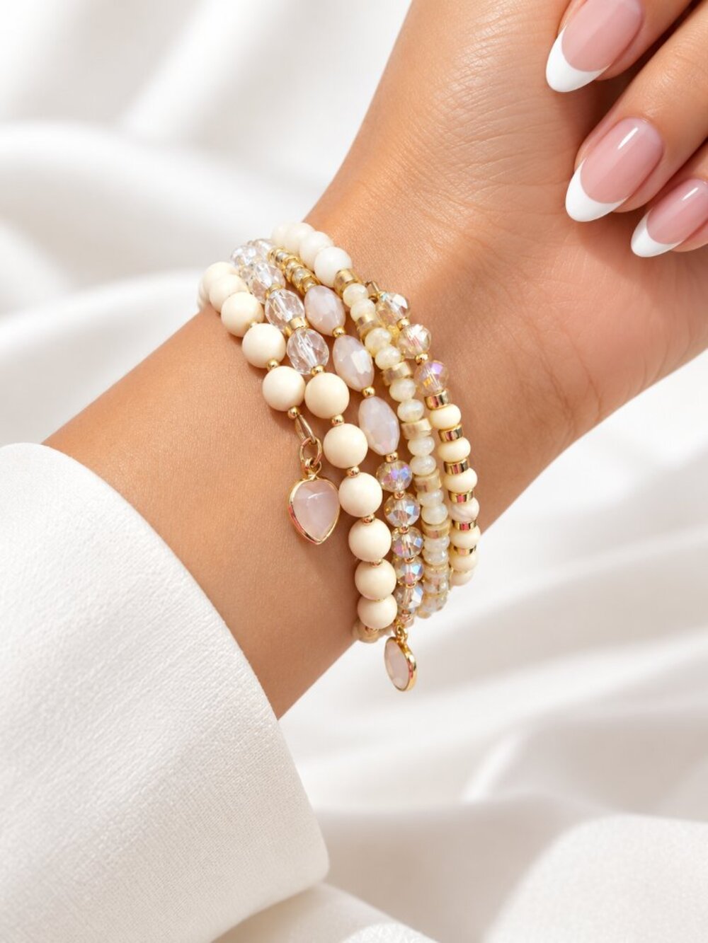 Kenilworth Beaded Bracelet Stack Memory Wire Stretch Style 535298 NWT